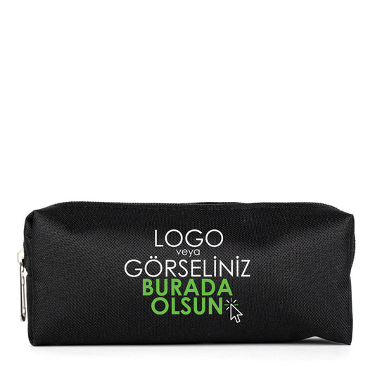 Kalemlik Okul Promosyon Kalem Çantası Siyah (Özelleştirilebilir)