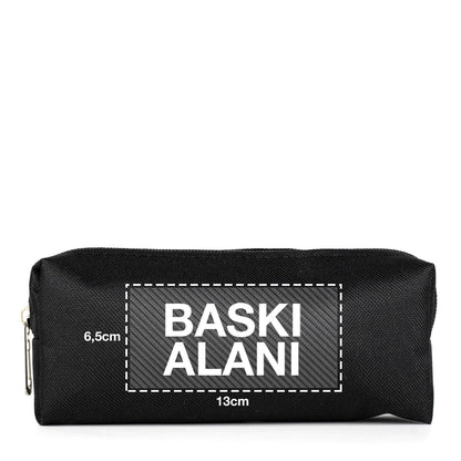 Okul Öğrenci Çanta Seti Sırt Çantası Beslenme Çantası Kalemlik Siyah (Özelleştirilebilir)
