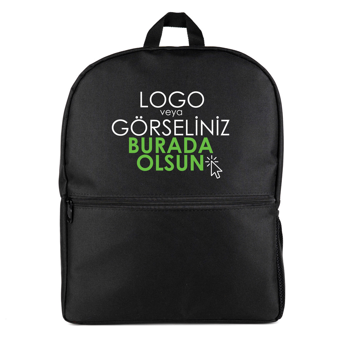 Sırt Çantası Okul Öğrenci Seyahat Promosyon İmperteks Siyah (Özelleştirilebilir)