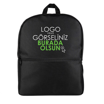 Sırt Çantası Okul Öğrenci Seyahat Promosyon İmperteks Siyah (Özelleştirilebilir)