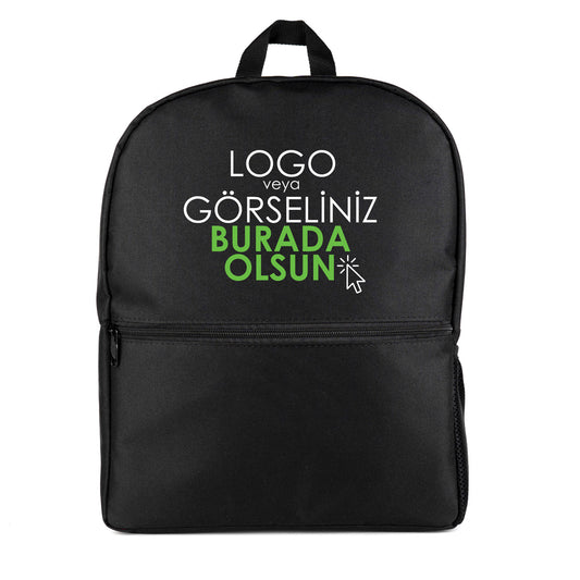 Sırt Çantası Okul Öğrenci Seyahat Promosyon İmperteks Siyah (Özelleştirilebilir)