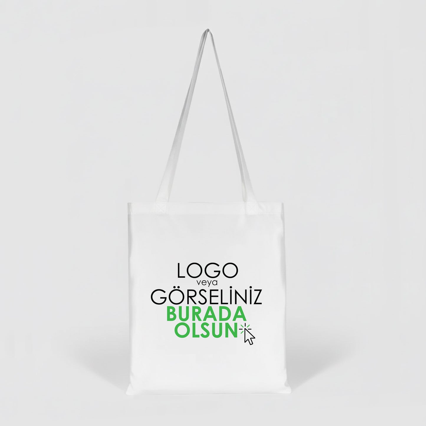 Toptan Logo Baskılı Bez Çanta – Beyaz Promosyon Omuz Çantası