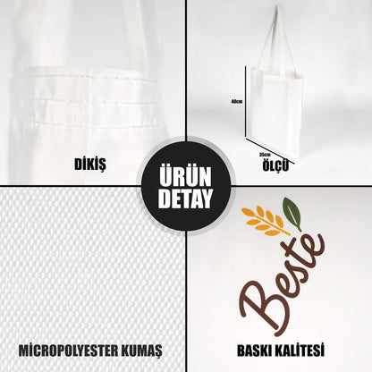 Toptan Logo Baskılı Bez Çanta – Beyaz Promosyon Omuz Çantası