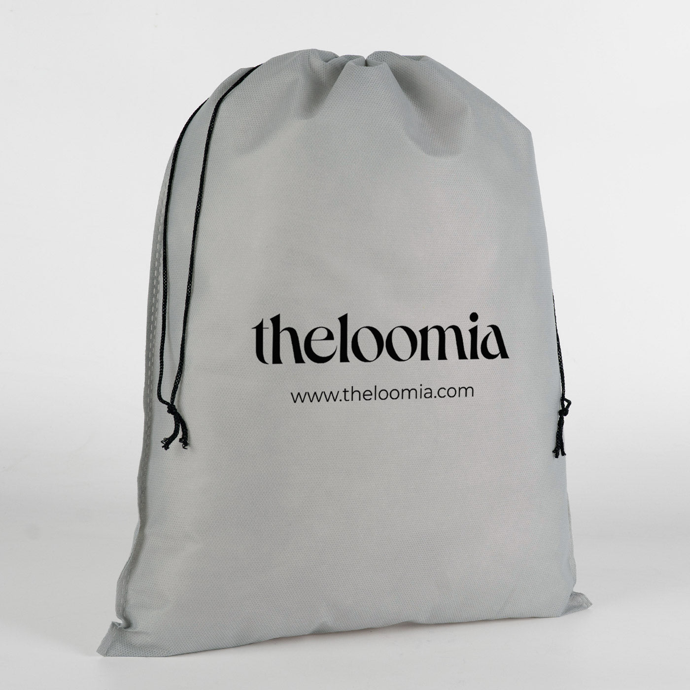 Ultrasonik Gri Tela Kese 35x45 cm – Tek Renk Logo Baskılı – 500 Adet