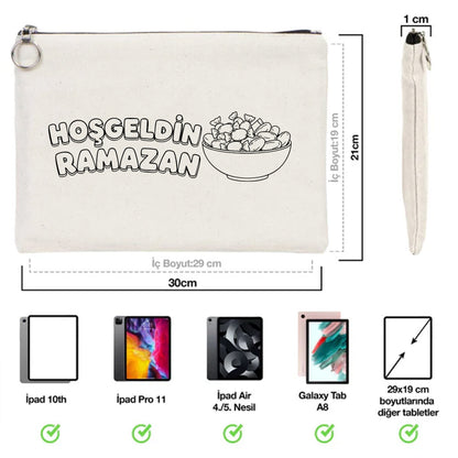 Boyanabilir 30x21 cm Ham Renk Portföy Çanta - Bayram Çantası
