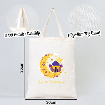 30x35 cm Ham Bez Çanta Kısa Kulp - Bayram Çantası