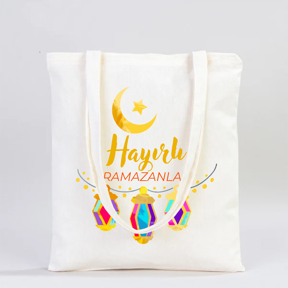 35x40 cm Ham Bez Fermuarlı Çanta - Bayram Çantası
