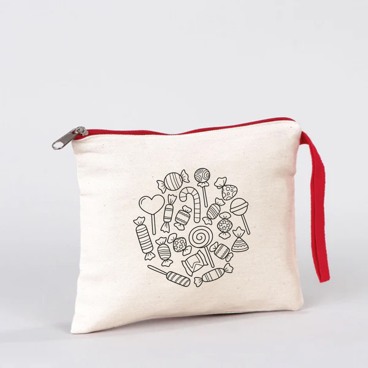 21x15 cm Kırmızı Fermuar Clutch - Bayram Çantası