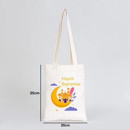 20x25 cm Ham Bez Kitap Çantası - Bayram Çantası