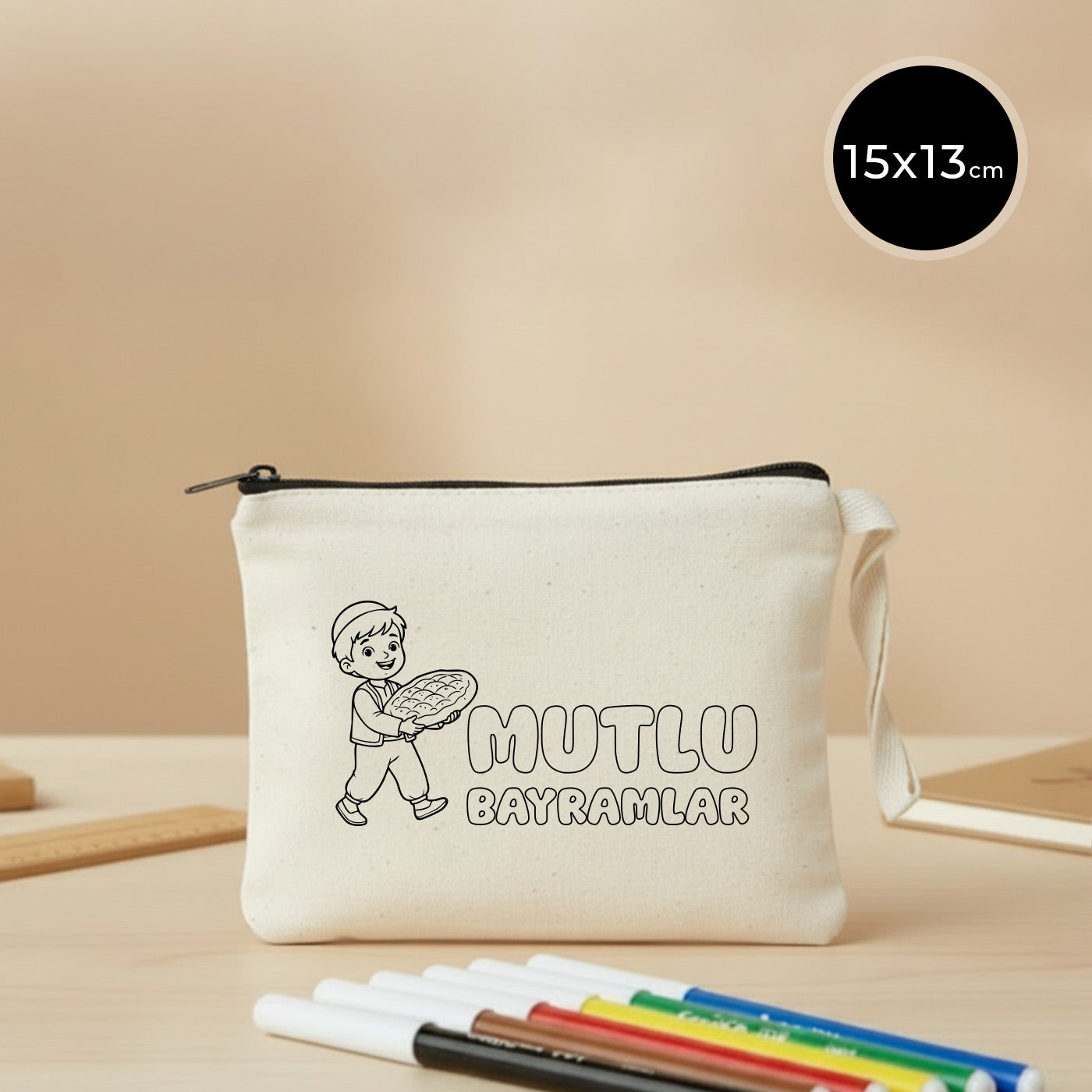 Boyanabilir 15x13 cm Clutch Astarsız Çanta - Bayram Hediyelik