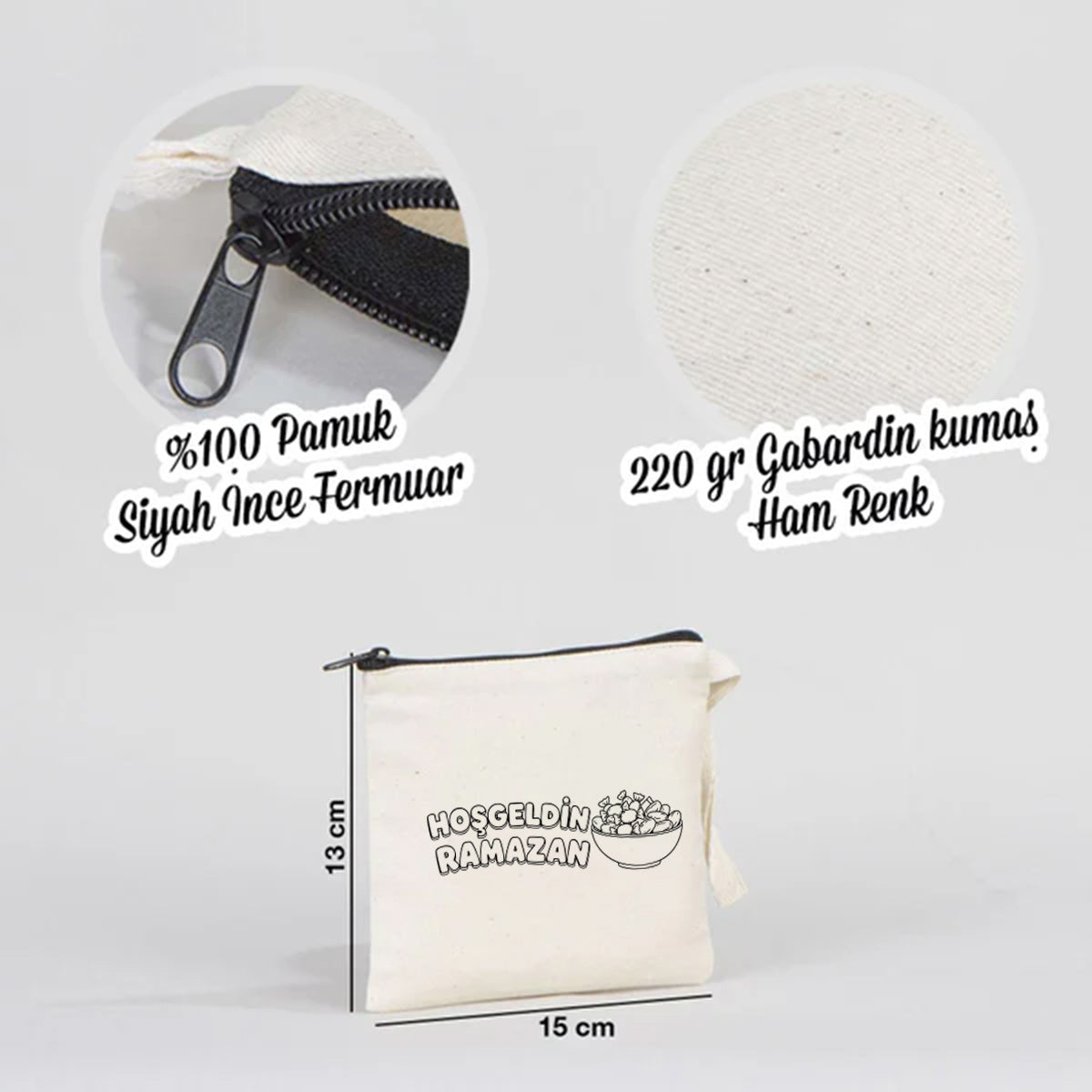 Boyanabilir 15x13 cm Clutch Astarsız Çanta - Bayram Hediyelik