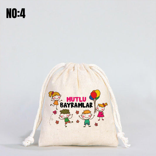 Mutlu Bayramlar Bayram Harçlığı Kesesi - 10x13 cm - No:4