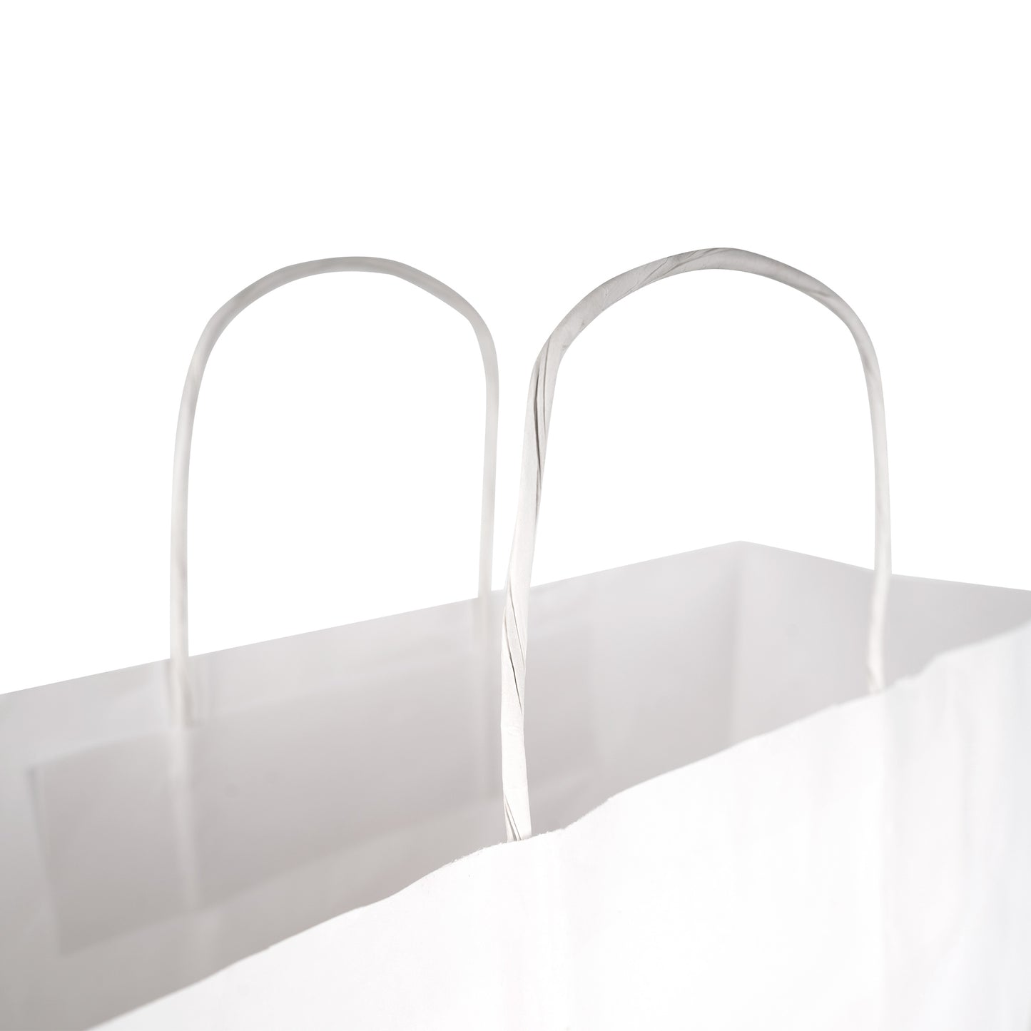 Burgu Saplı Beyaz Kraft Kağıt Çanta - 32x12x41 cm (Özelleştirilebilir)