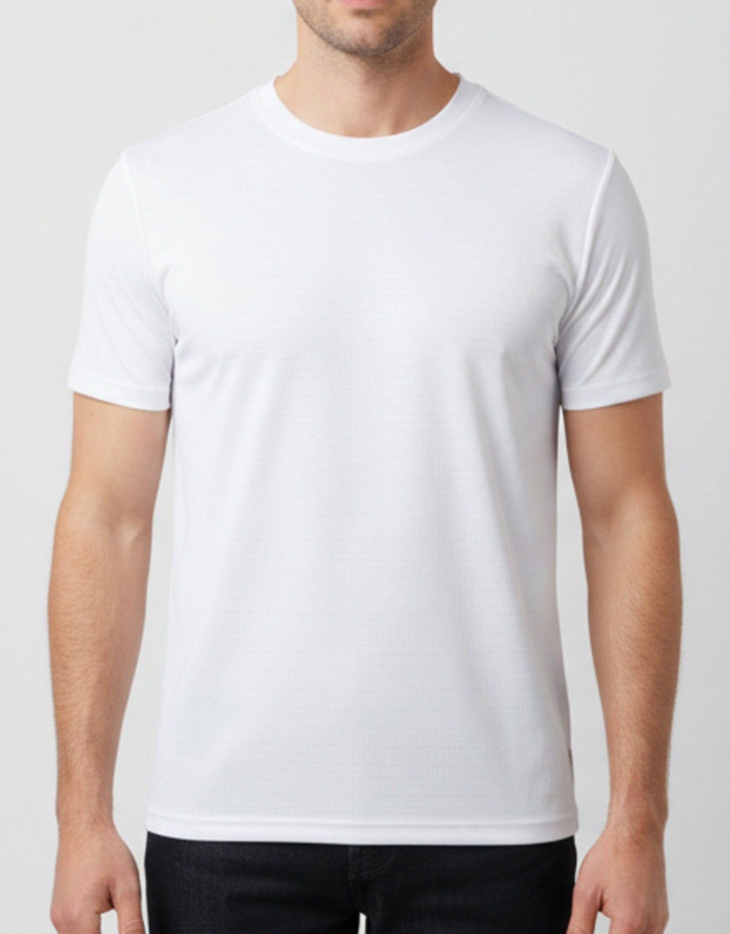 Beyaz Spor Tişört – Baskısız, Toptan Satış, Nefes Alabilir Kumaş