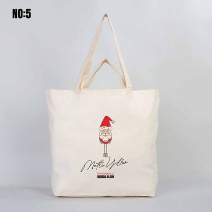 Bez Alışveriş Çantası 48x41x10cm Yılbaşı Baskılı (Özelleştirilebilir)