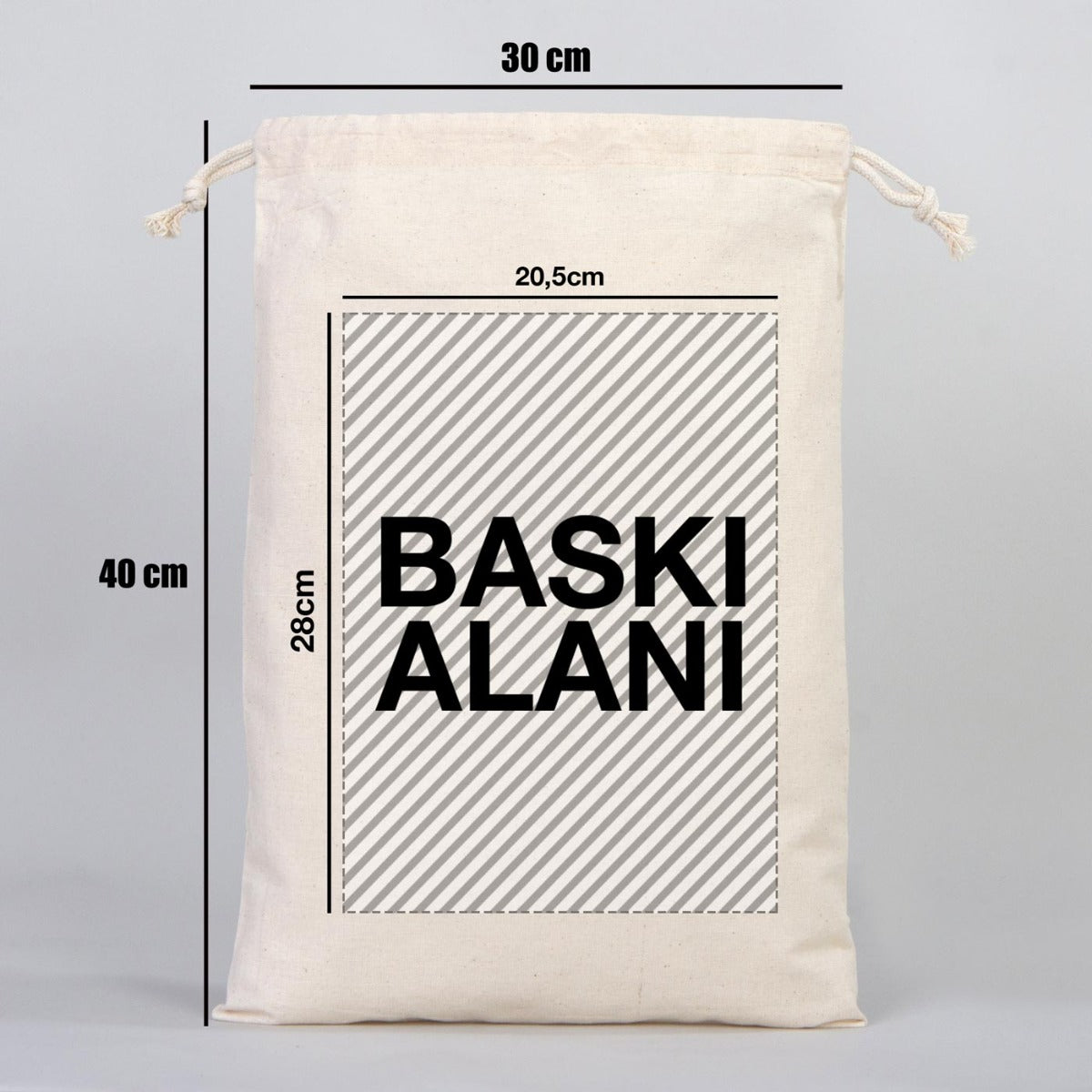 Bez Kese 30 x 40 cm (Özelleştirebilir) - istepromosyon.com