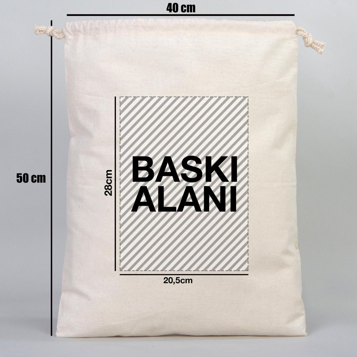 Bez Kese 40 x 50 cm (Özelleştirebilir) - istepromosyon.com