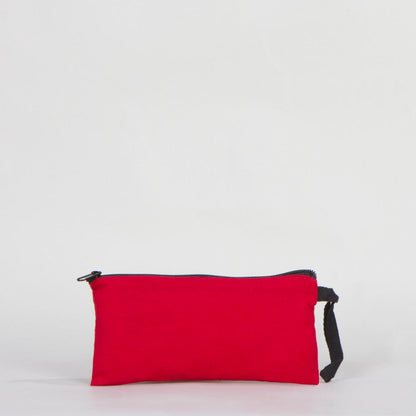 Kırmızı Bez Kalemlik Çanta 21x10 cm