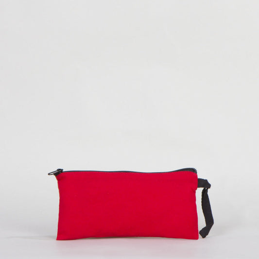 Kırmızı Bez Kalemlik Çanta 21x10 cm