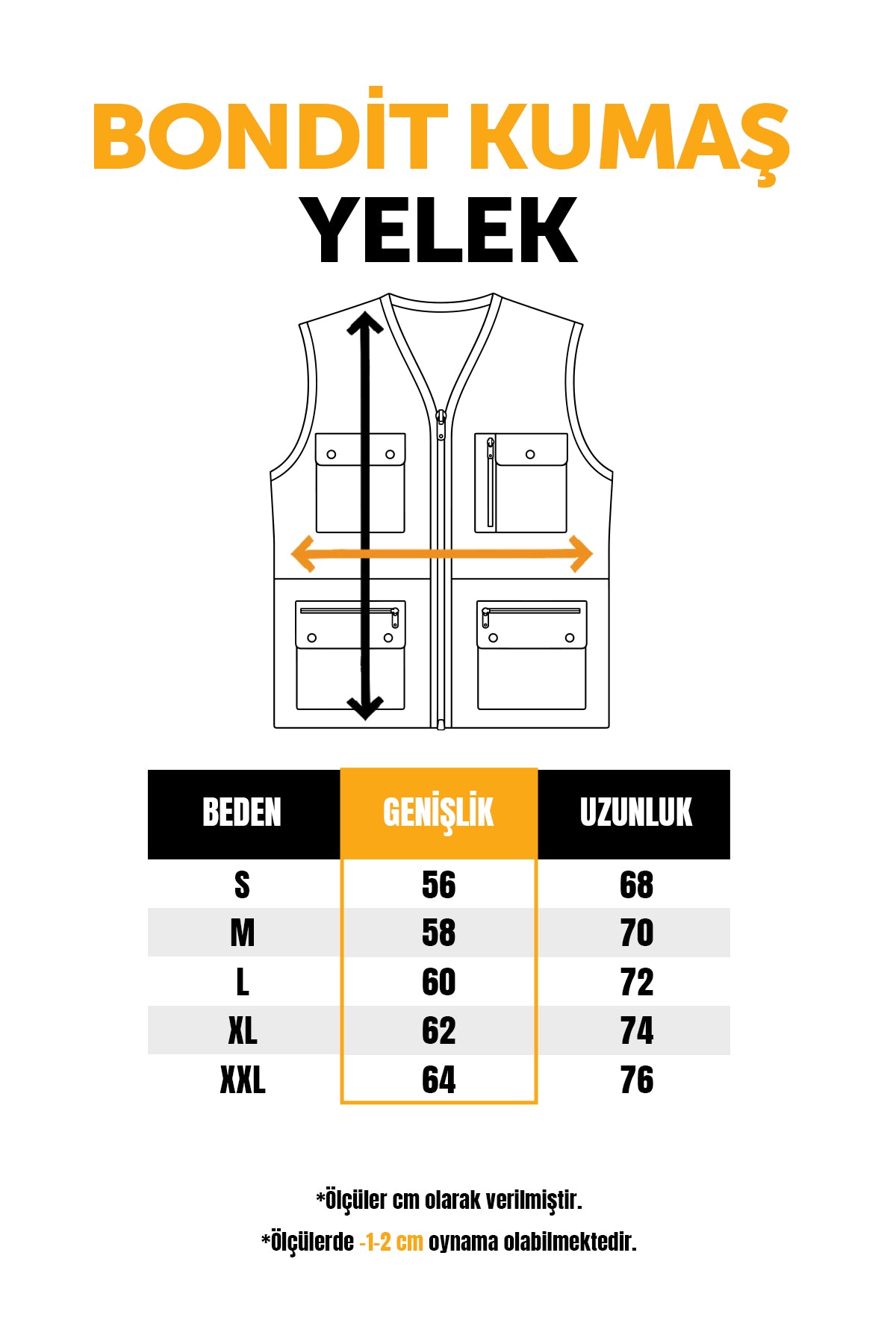Bondit Kumaş Lacivert Yelek - Firmanıza Özel Logo Baskılı