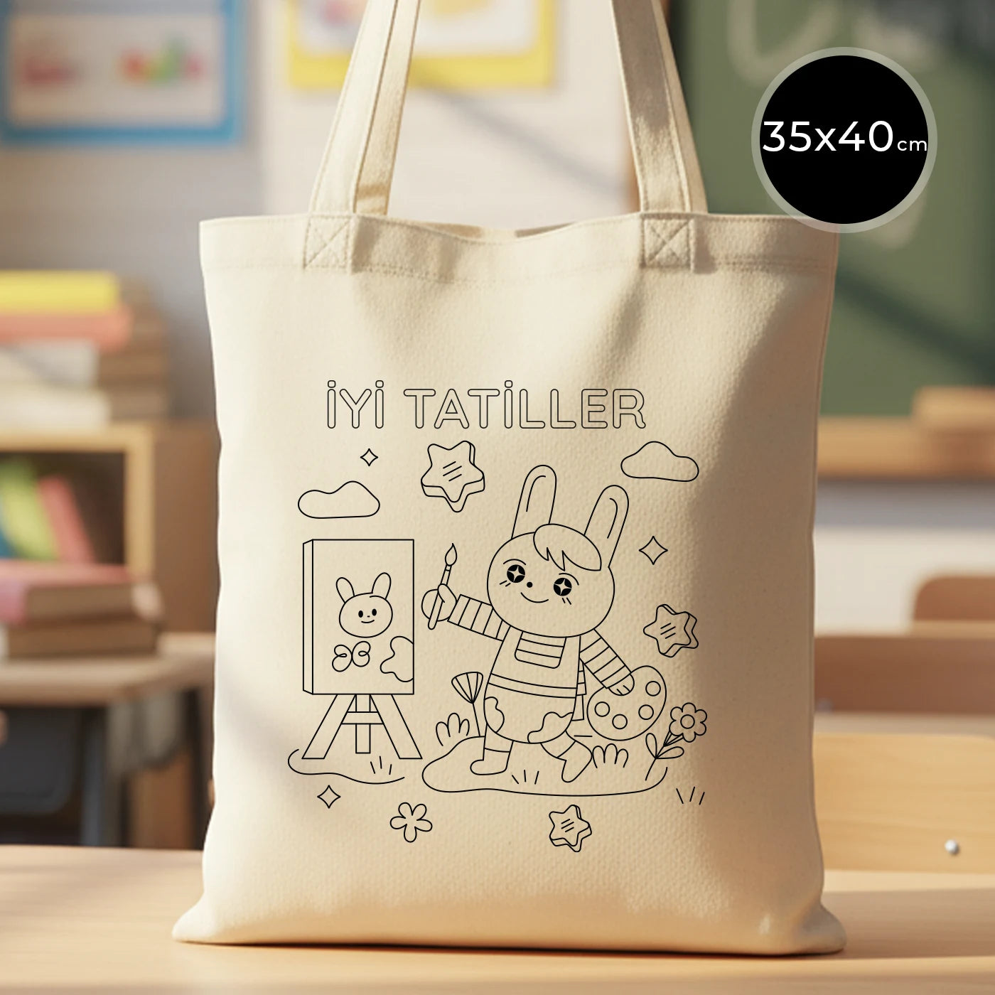 Karne Günü Boyanabilir Omuz Çantası –  (Özelleştirilebilir)