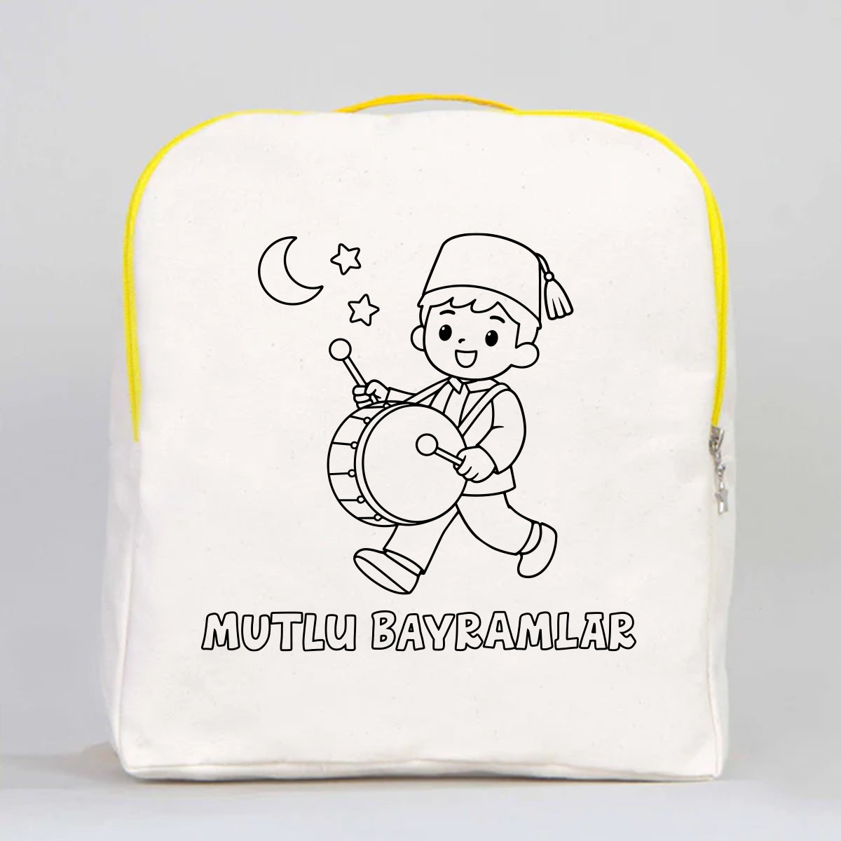 Boyanabilir 25x32x10 cm Sarı Renk VIP Kanvas Sırt Modeli - Bayram Çantası