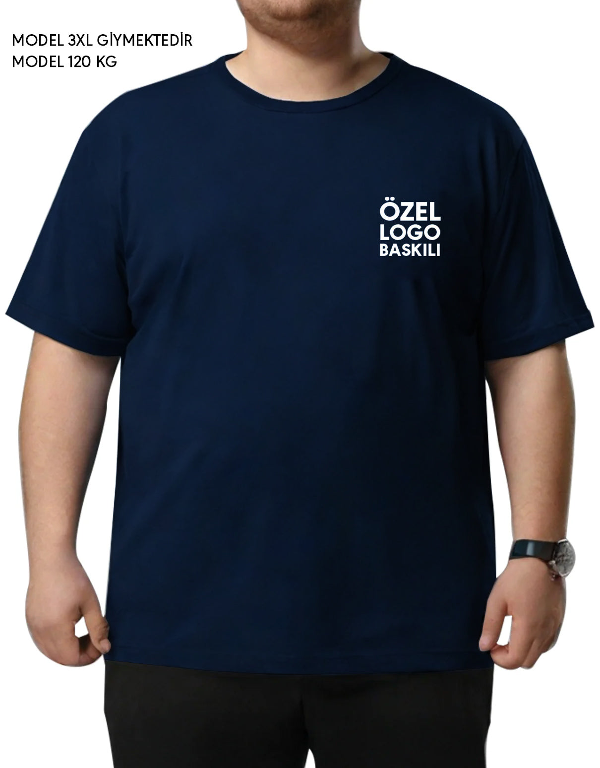 Büyük Boy Tişört -  Lacivert (Özelleştirilebilir)