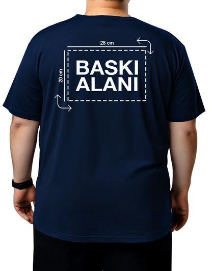 Büyük Boy Tişört -  Lacivert (Özelleştirilebilir)