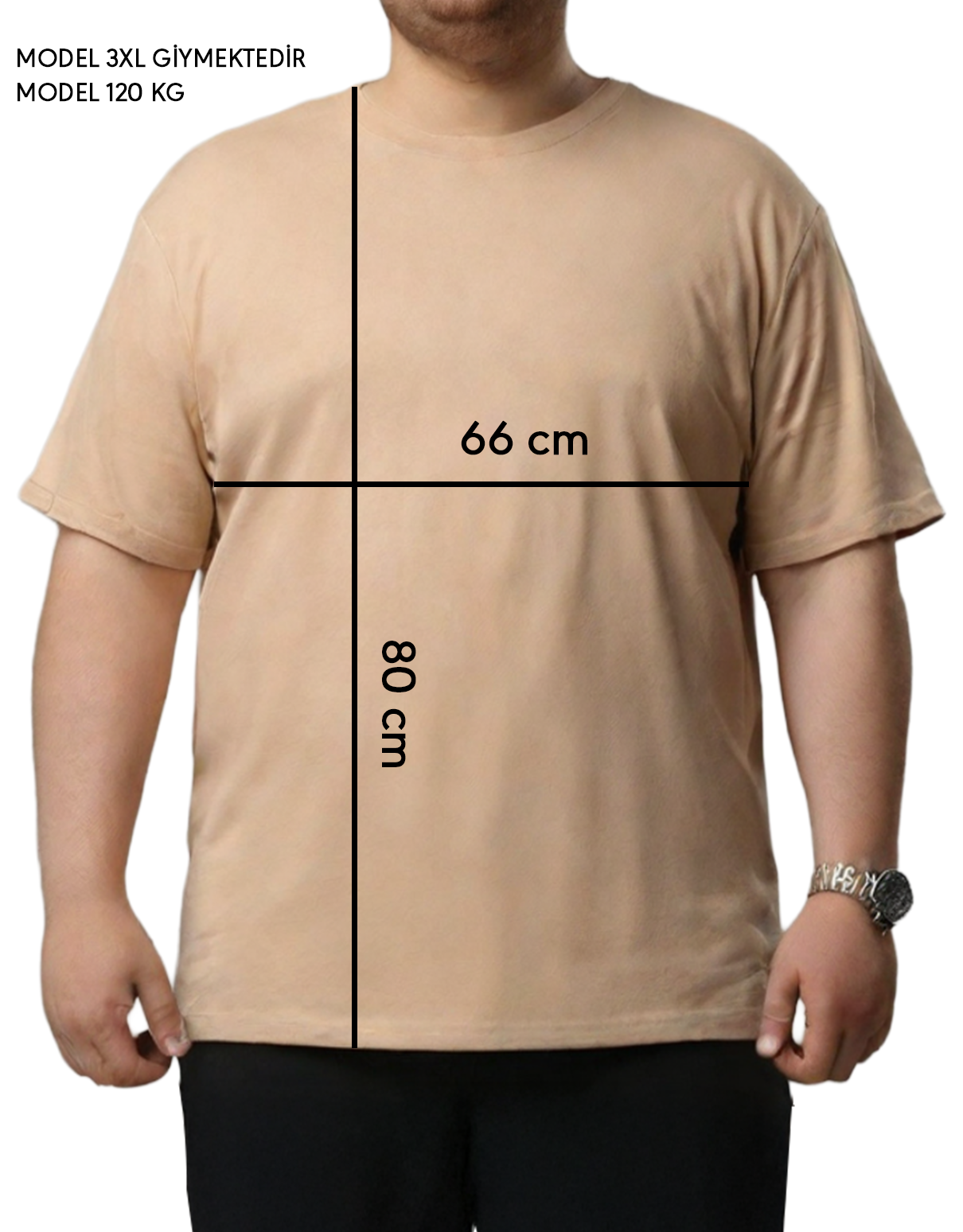 Büyük Boy Tişört - Krem