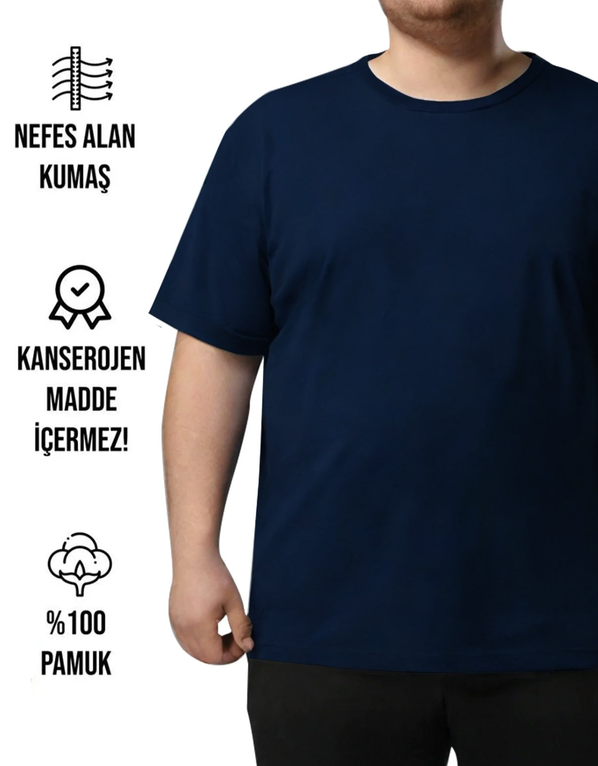 Büyük Boy Tişört -  Lacivert