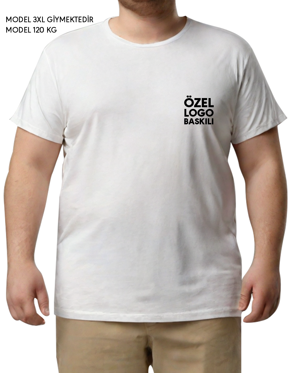 Büyük Boy T-shirt - Beyaz (Özelleştirilebilir)