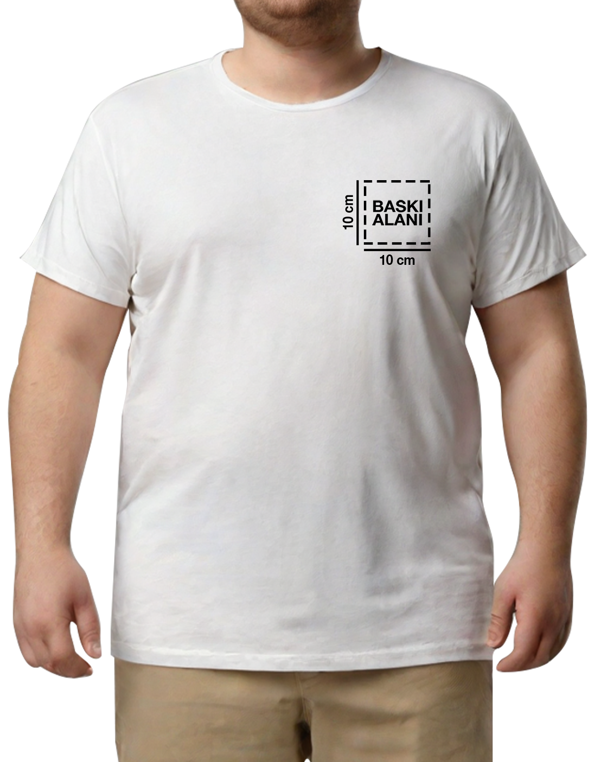 Büyük Boy T-shirt - Beyaz (Özelleştirilebilir)