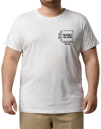 Büyük Boy T-shirt - Beyaz (Özelleştirilebilir)