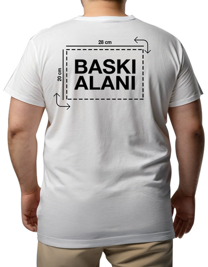 Büyük Boy T-shirt - Beyaz (Özelleştirilebilir)