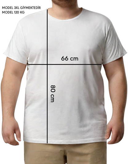 Büyük Boy T-shirt - Beyaz (Özelleştirilebilir)