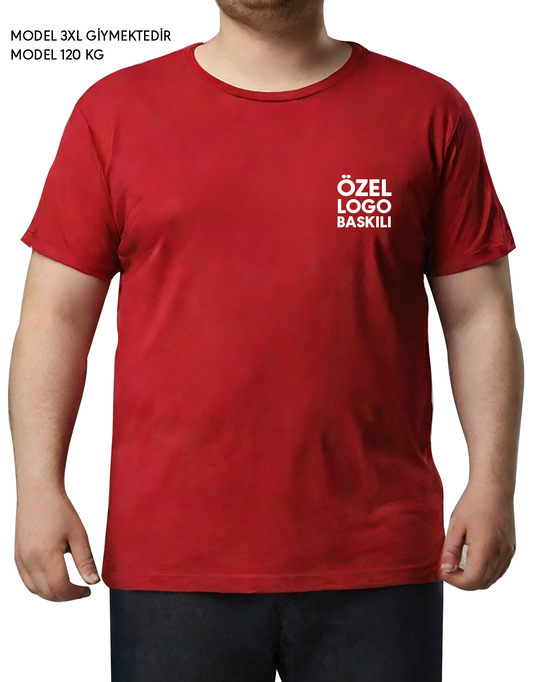 Büyük Boy Tişört - Kırmızı (Özelleştirilebilir)