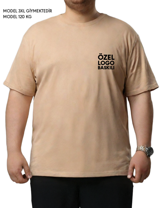 Büyük Boy Tişört -  Krem (Özelleştirilebilir)