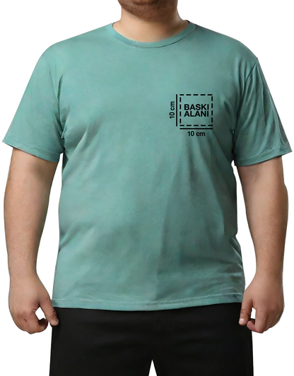 Büyük Boy Tişört -  Mint Yeşil (Özelleştirilebilir)