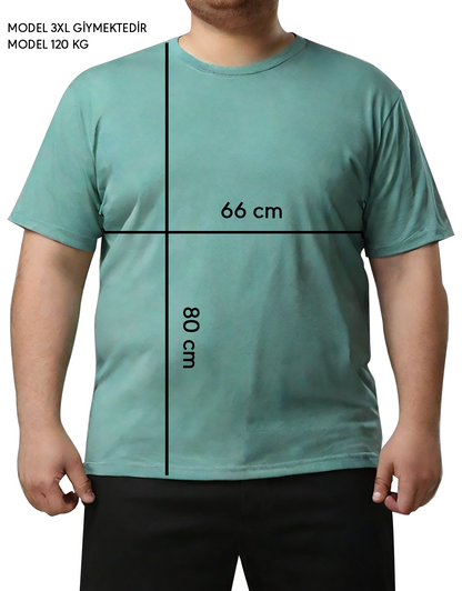 Büyük Boy Tişört -  Mint Yeşil (Özelleştirilebilir)
