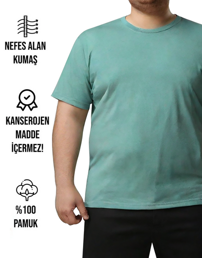 Büyük Boy Tişört -  Mint Yeşil (Özelleştirilebilir)