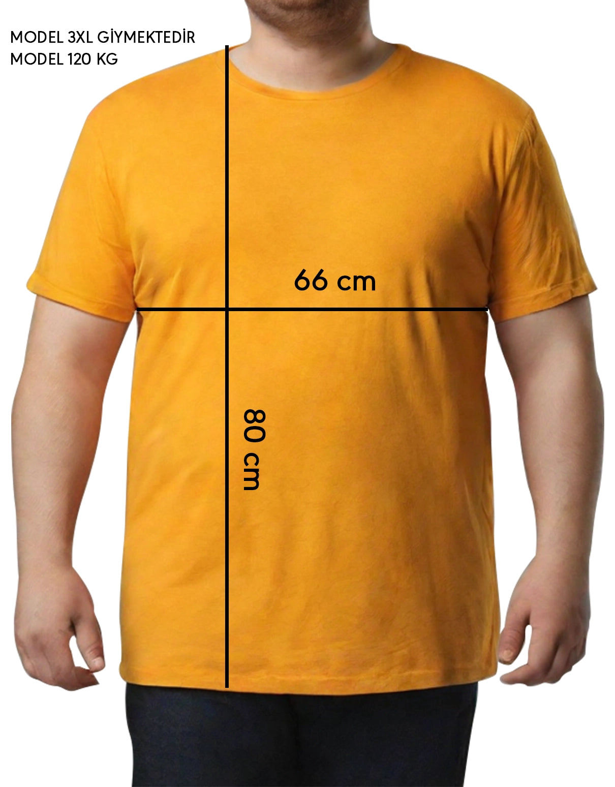Büyük Boy Tişört - Sarı (Özelleştirilebilir)