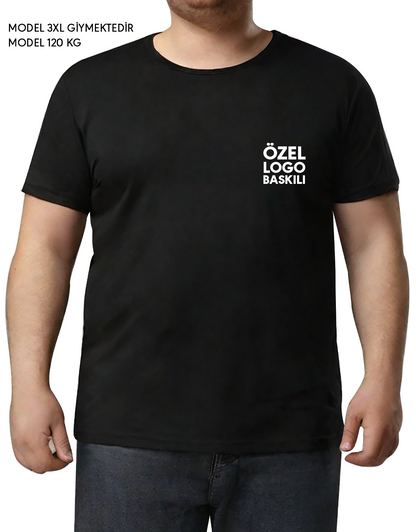Büyük Boy T-shirt - Siyah (Özelleştirilebilir)