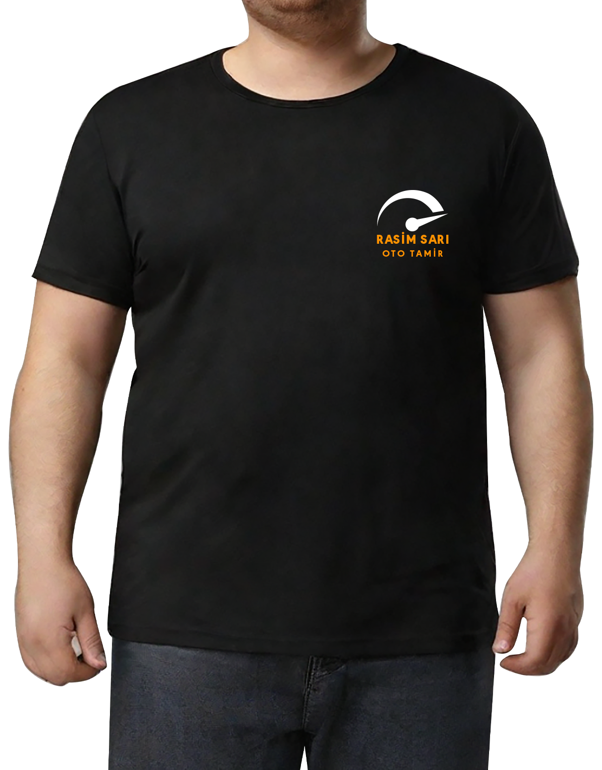 Büyük Boy T-shirt - Siyah (Özelleştirilebilir)