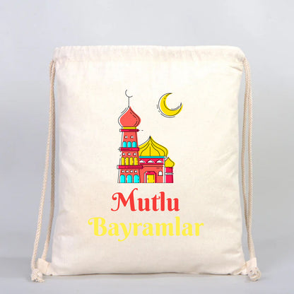 Büzgülü Sırt Modeli Hediyelik Günlük Kullanım 35x40 cm - Bayram Çantası