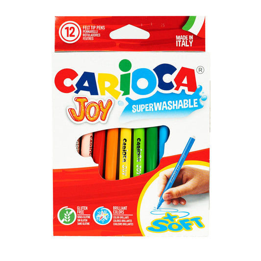 Carioca JOY Keçeli Kalem 12'li - Yıka Tekrar Boya