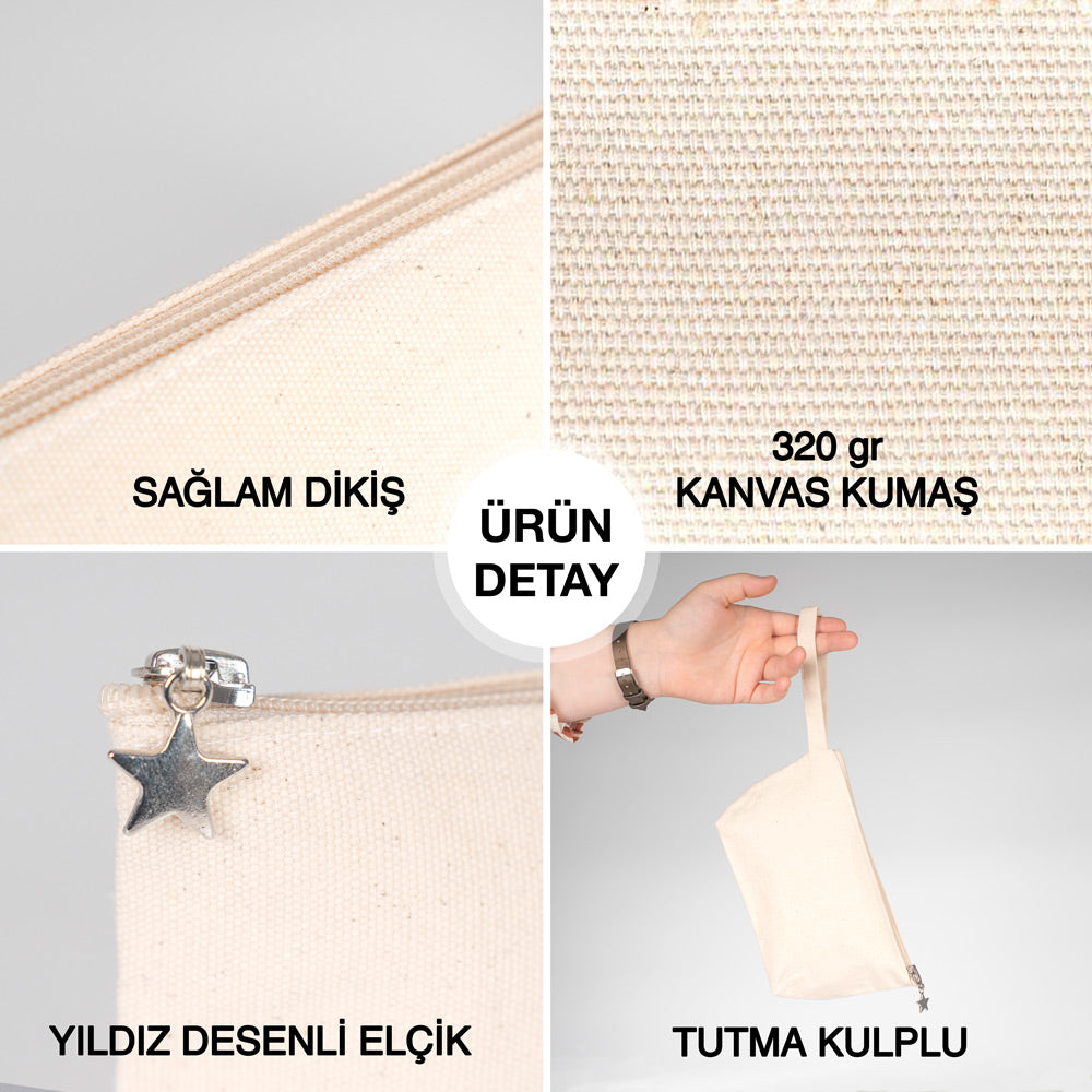 Kanvas Clutch - Körüklü 25x15x6 cm (Özelleştirilebilir) - istepromosyon.com