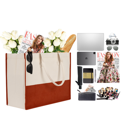 Toptan satışa uygun, geniş hacimli kiremit kanvas bez çanta Kapasitesi