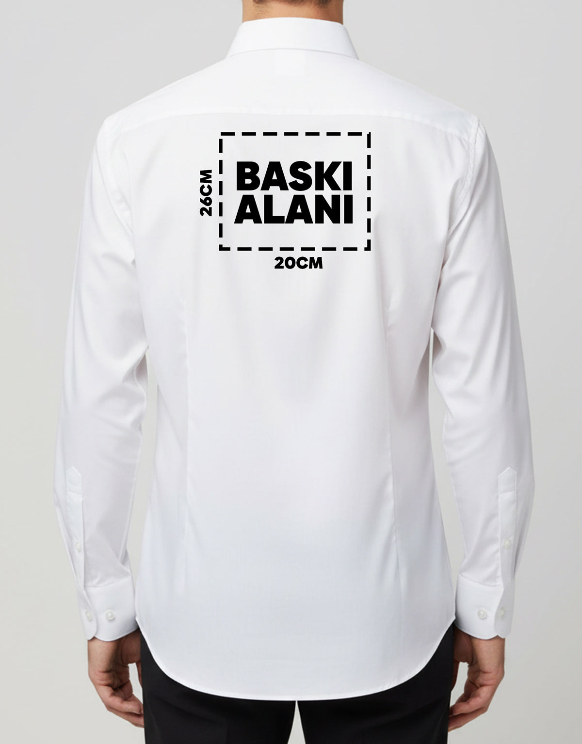 Erkek Beyaz Gömlek – Logo Baskılı, Kurumsal ve Promosyon (Özelleştirilebilir)