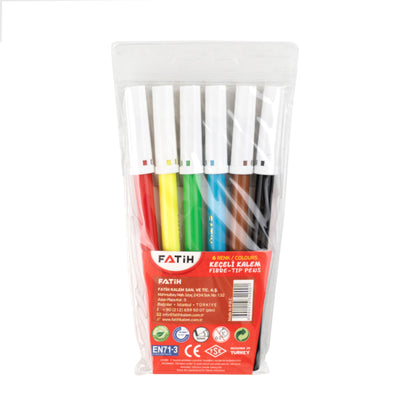 Fatih / Keçeli Kalem 6'lı Pvc