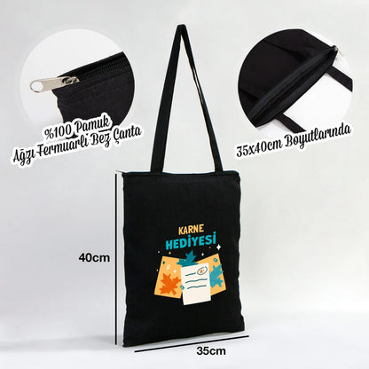 35x40 cm siyah gabardin fermuarlı çanta, 70 cm saplı.